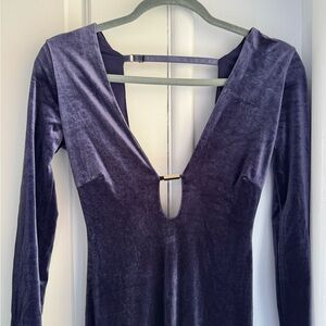 Purple velvet dress